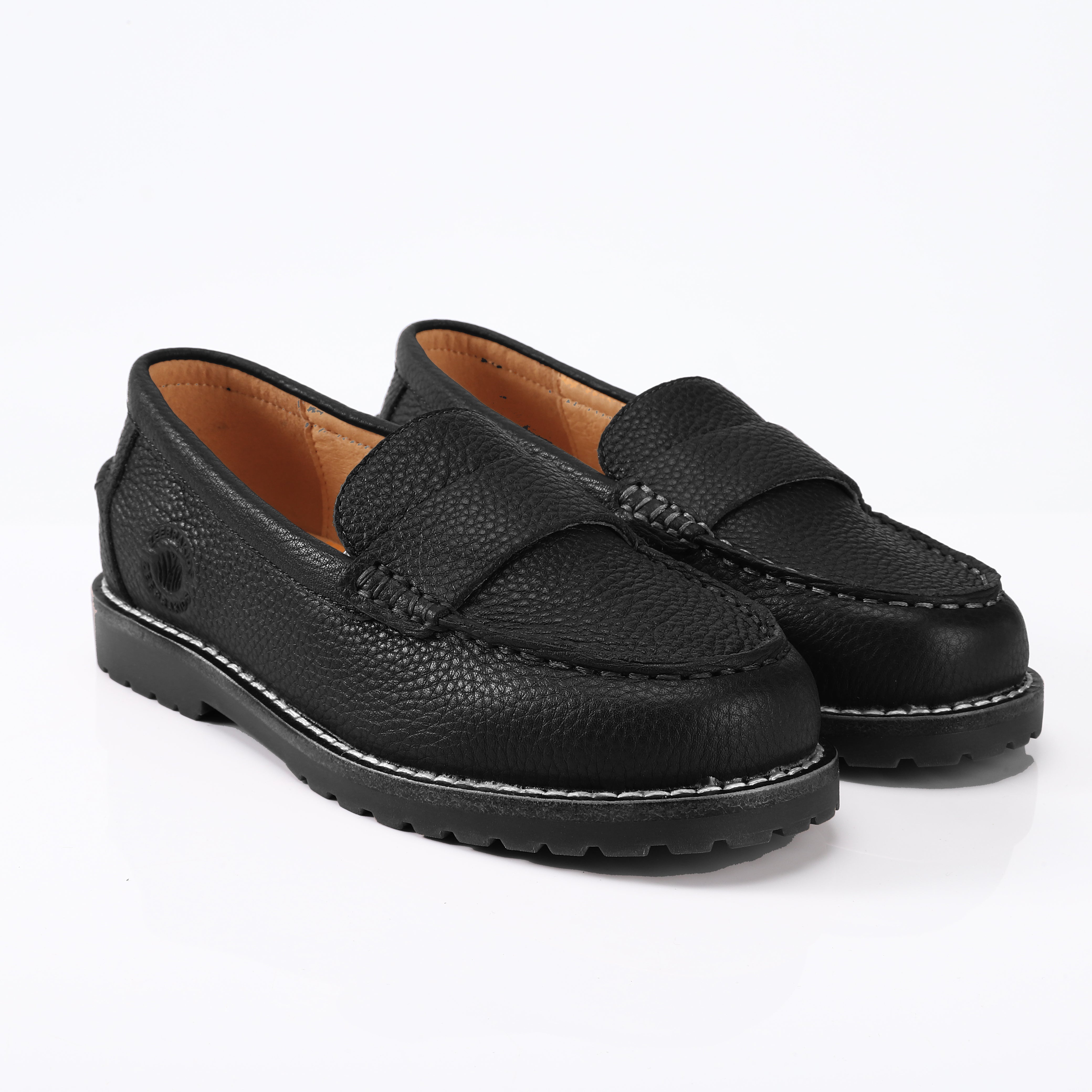 Leather Platform Penny Loafer - Hard Sole