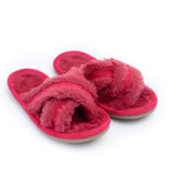 Plush Criss-Cross Slipper - Hard Sole