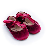 Quilted Velvet Bow Mary Jane - Soft Sole