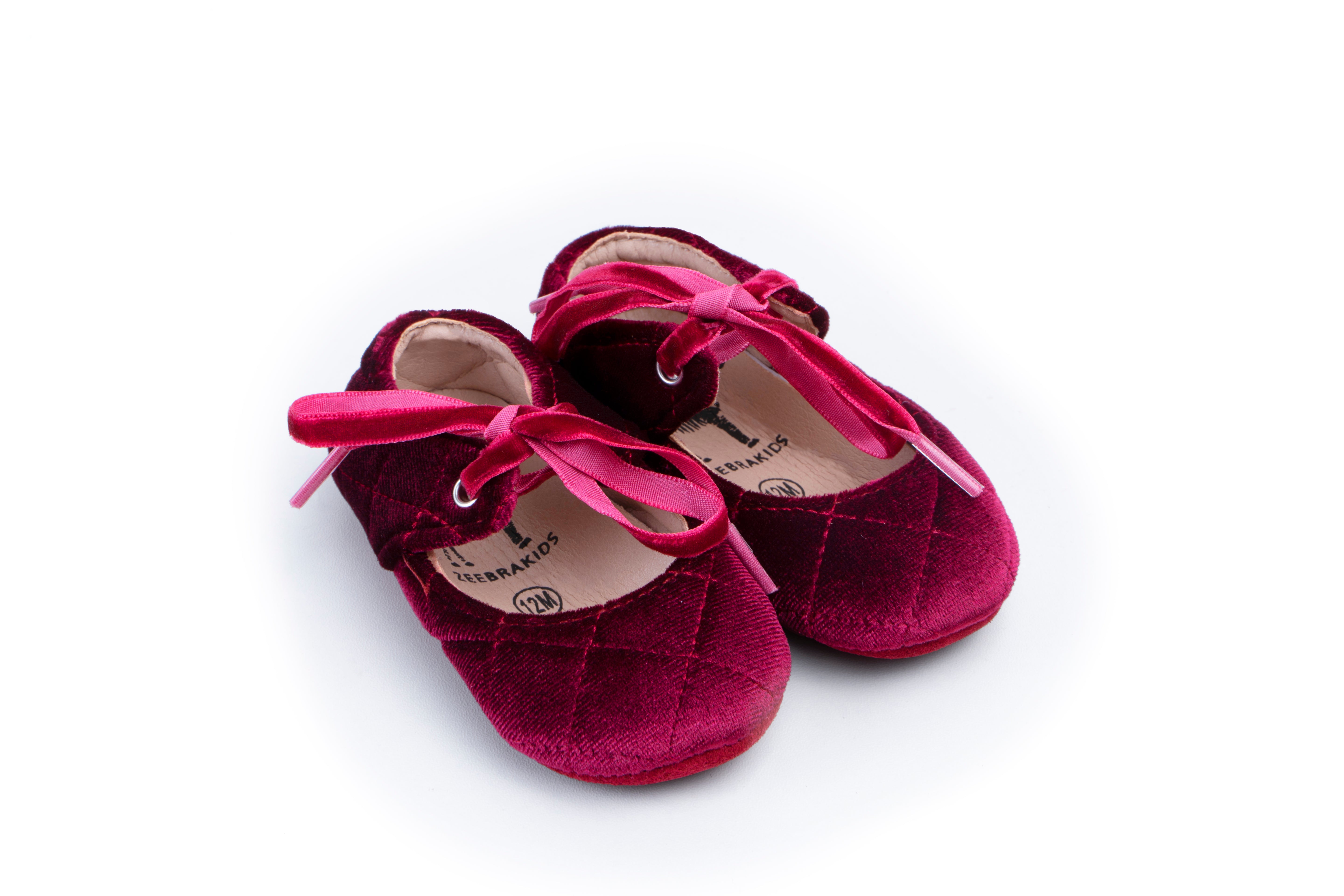 Quilted Velvet Bow Mary Jane - Soft Sole