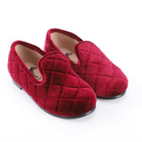 Quilted Velvet Loafer - Hard Sole