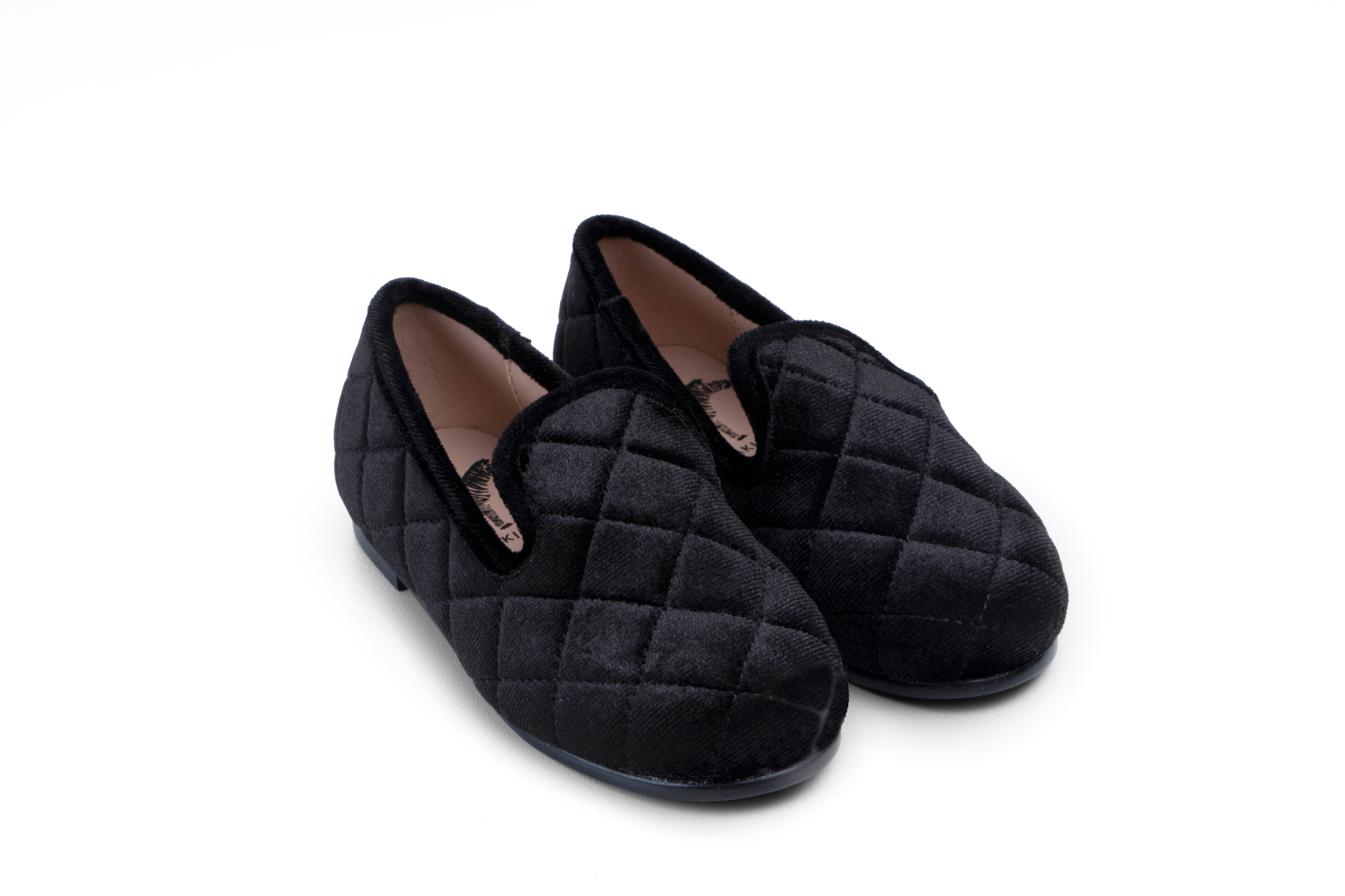 Quilted Velvet Loafer - Hard Sole