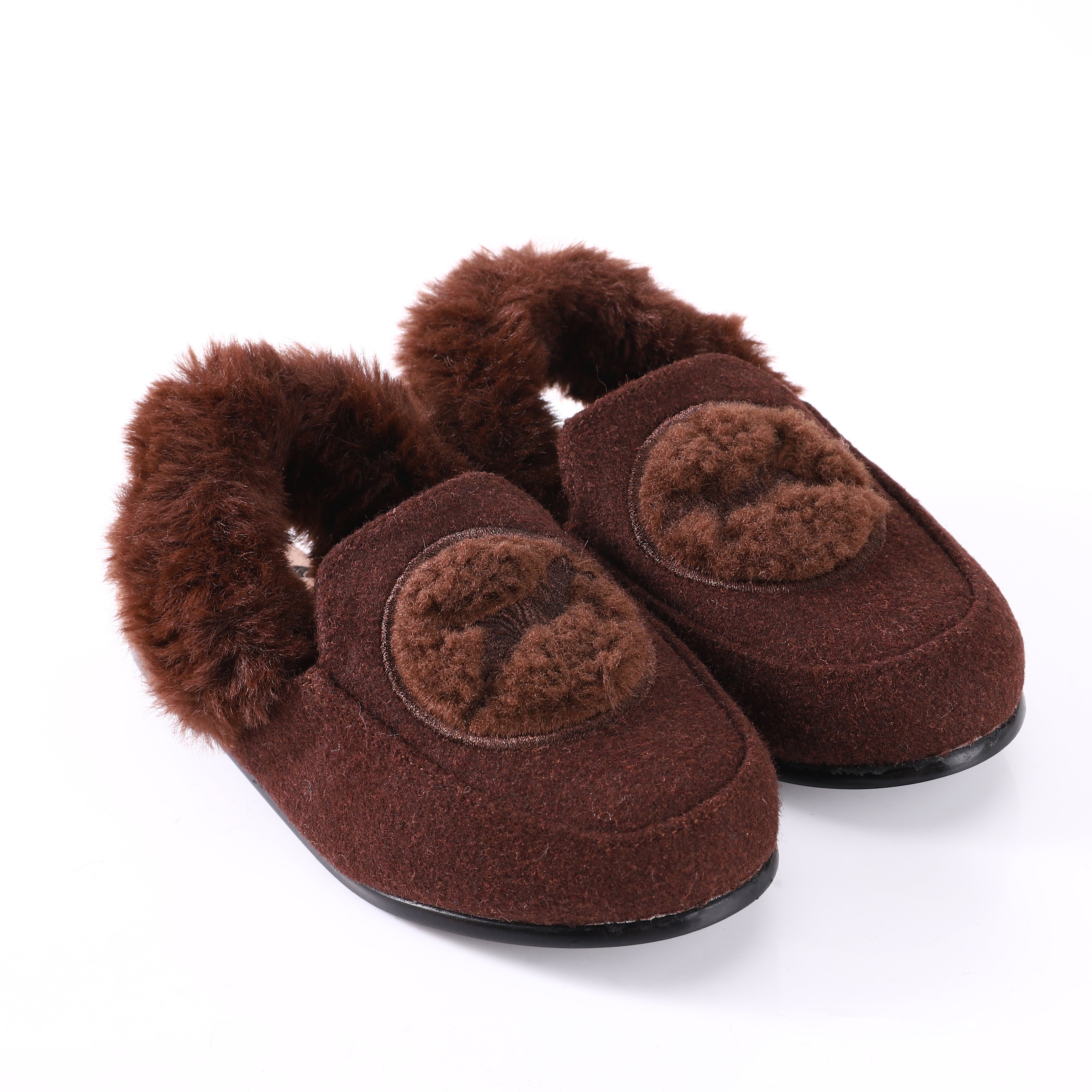 Wool Slingback Slipper - Hard Sole