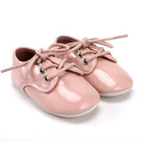 Patent Lace Up - Soft Sole